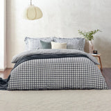 Barton Navy 100% Cotton Duvet Cover Bedding Set - additional product view 1