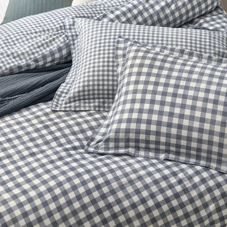 Barton Navy 100% Cotton Duvet Cover Bedding Set - additional product view 3