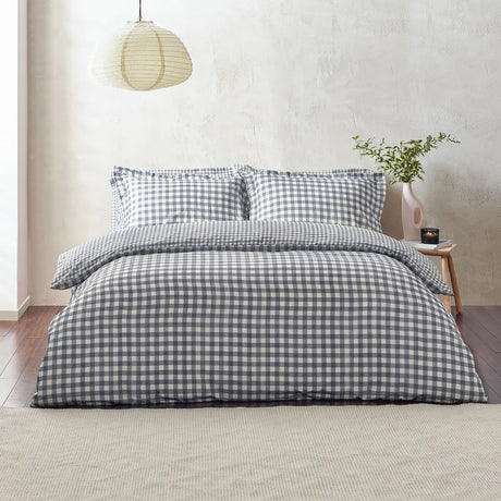 Barton Navy 100% Cotton Duvet Cover Bedding Set - additional product view 4