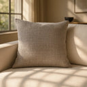 Bath Textured Chenille Cushion Cover and Filled Cushion 18" x 18" (45cm x 45cm) by Sundour