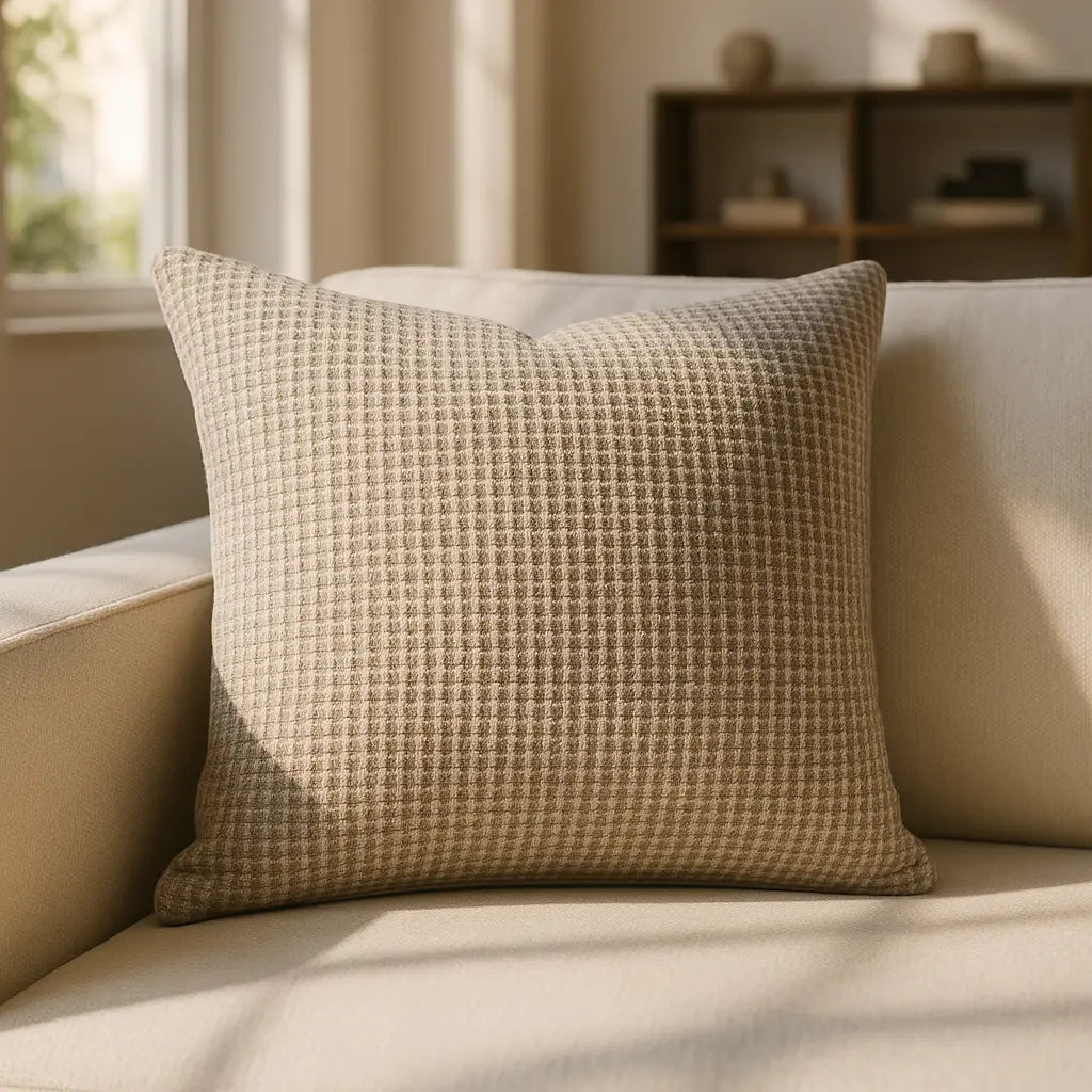 Bath Textured Chenille Stone Cushion Cover and Filled Cushion 45cm x 45cm