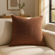 Bath Textured Chenille Cushion Cover and Filled Cushion 18" x 18" (45cm x 45cm) - Terracotta