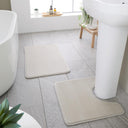 Anti-Bacterial Memory Foam Bath Mat & Pedestal Bathroom Set by Catherine Lansfield