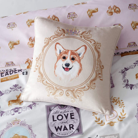 Bridgerton Mr Newton Corgi Cushion by Catherine Lansfield