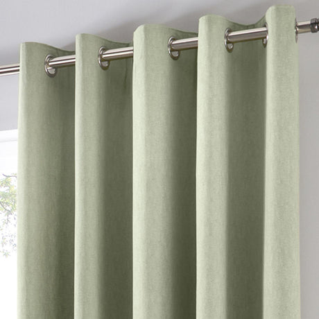 Sorbonne Cotton Lined Eyelet Curtains by Fusion