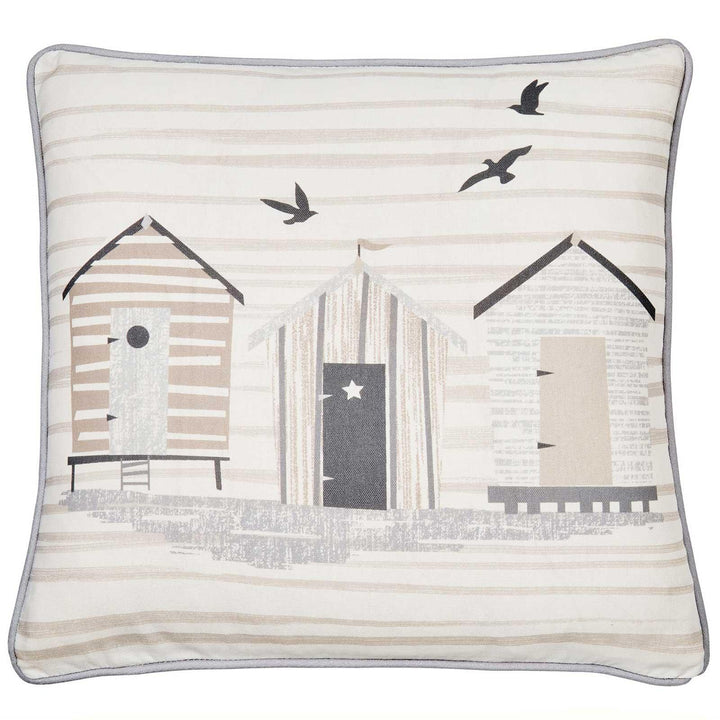 Beach Huts Natural Outdoor Cushion Cover - Ideal