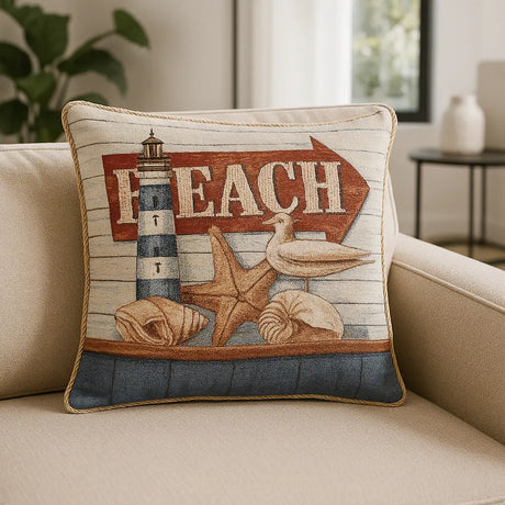 Tapestry Cushion Cover 18"x18" (45cm x 45cm) - Beach