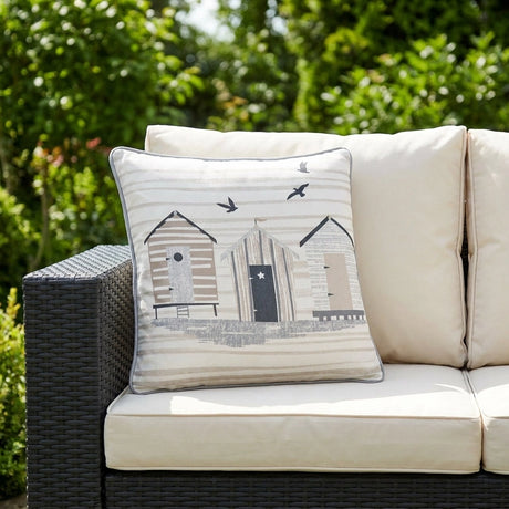 Beach Hut Outdoor Cushion Cover 43cm x 43cm 4