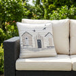 Beach Hut Outdoor Cushion Cover 43cm x 43cm - Natural