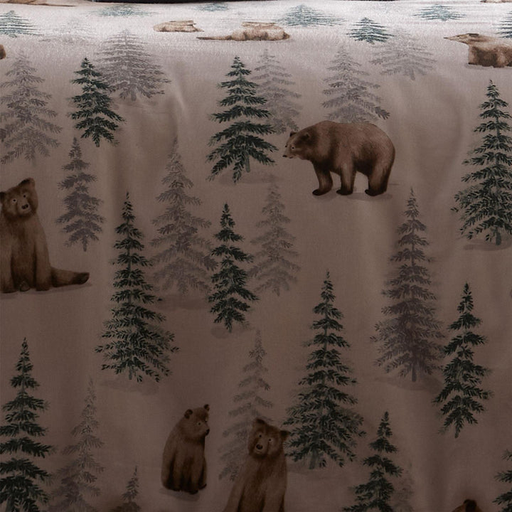 Bear Walks Brushed Cotton Duvet Cover Set - Ideal