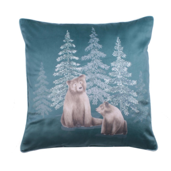 Bear Walks Velvet Cushion Cover - Ideal