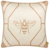 Bee Deco Geometric Velvet Champagne Cushion Cover 43cm x 43cm - additional product view 1