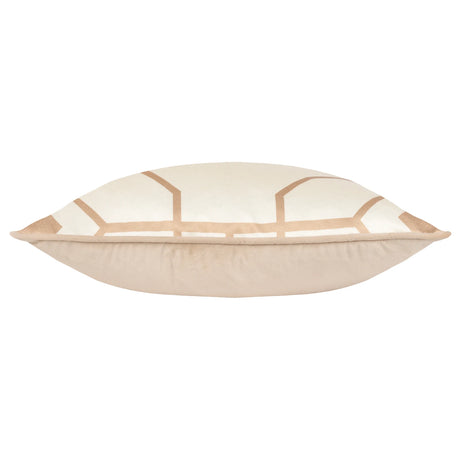 Bee Deco Geometric Velvet Champagne Cushion Cover 43cm x 43cm - additional product view 3