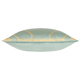 Bee Deco Geometric Velvet Eau de Nil Cushion Cover 43cm x 43cm - additional product view 3