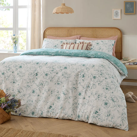 Bella Blue Duvet Cover Bedding Set - additional product view 1