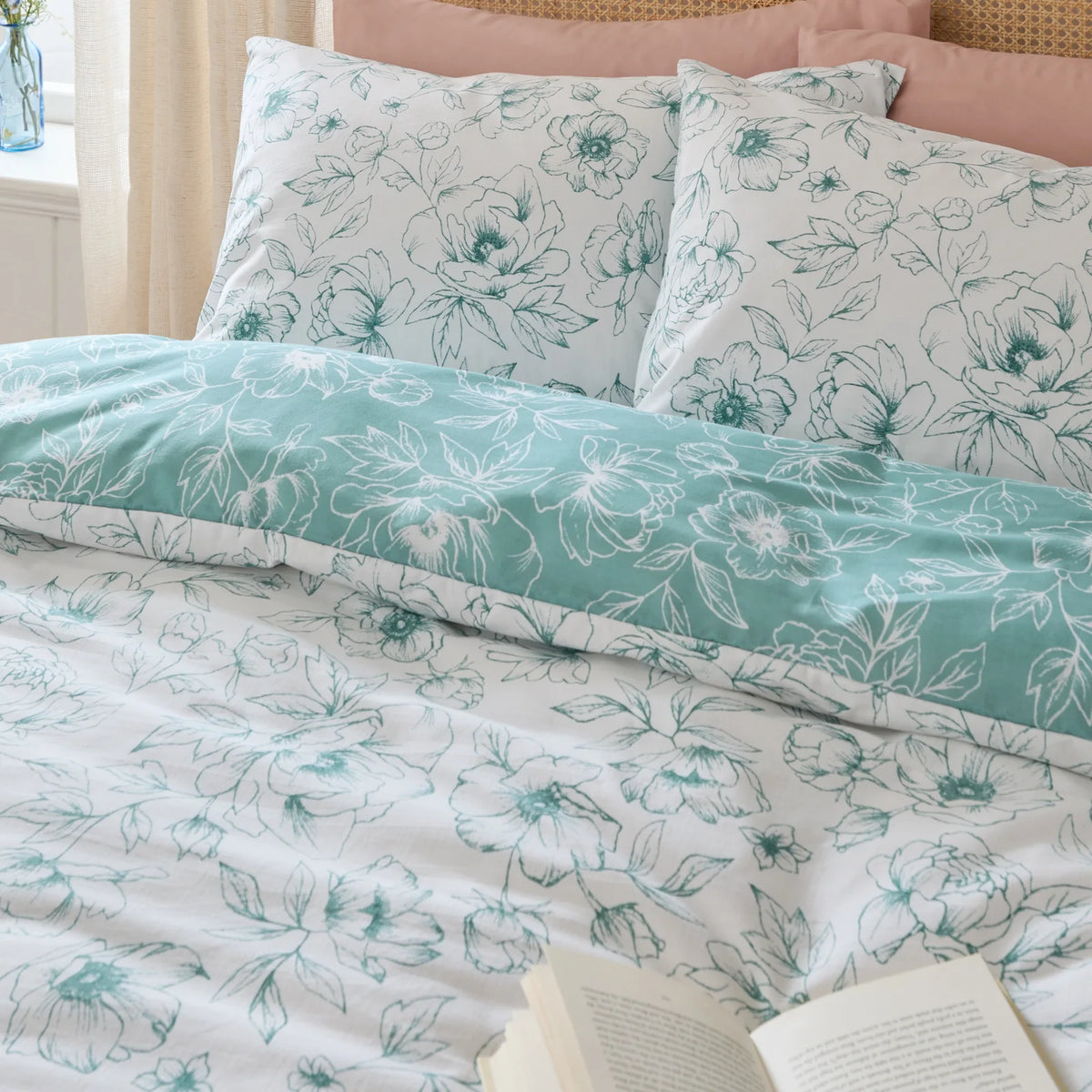 Bella Blue Duvet Cover Bedding Set - additional product view 2