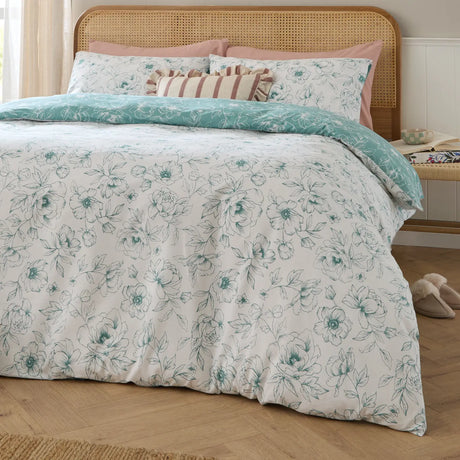 Bella Blue Duvet Cover Bedding Set - additional product view 3