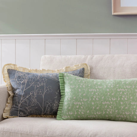 Belle 100% Cotton Sage Cushion Cover or Filled Cushion 30cm x 50cm - additional product view 7