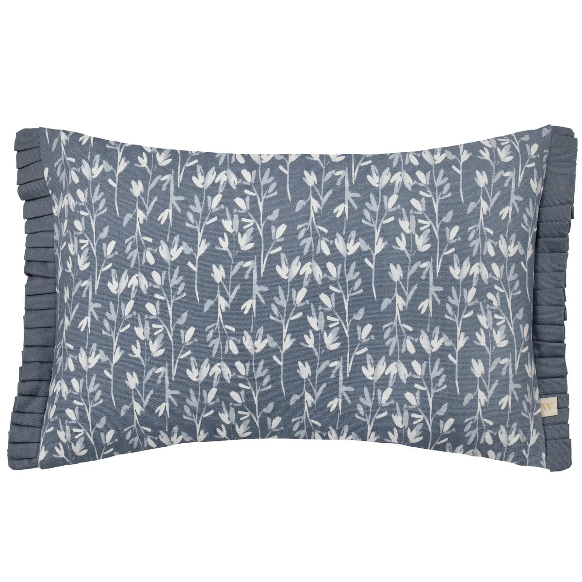Belle 100% Cotton French Blue Cushion Cover or Filled Cushion 30cm x 50cm - additional product view 2