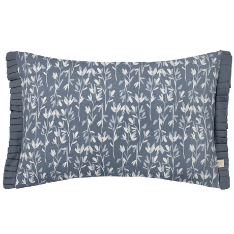 Belle 100% Cotton French Blue Cushion Cover or Filled Cushion 30cm x 50cm - additional product view 2