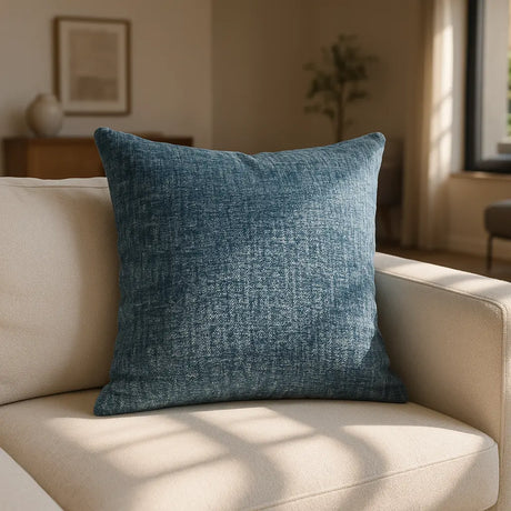Belmont Chenille Cushion Cover and Filled Cushion - Peacock
