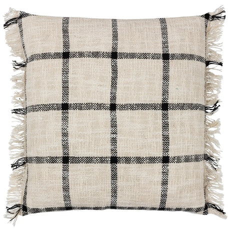 Beni 100% Cotton Natural + Black Cushion Cover 45cm x 45cm - additional product view 2