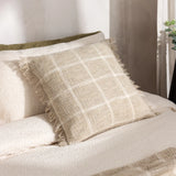 Beni 100% Cotton Stone + Natural Cushion Cover 45cm x 45cm - additional product view 1