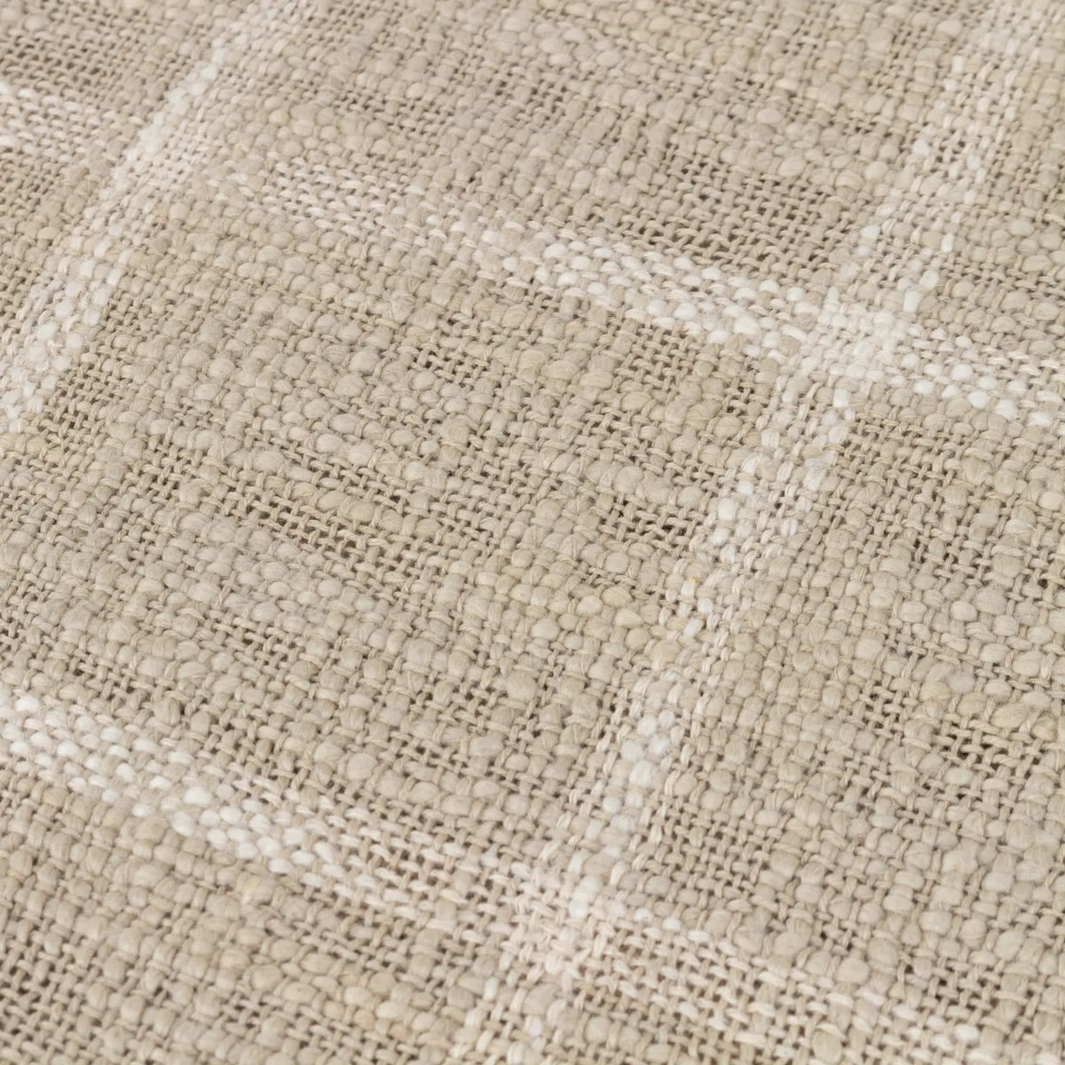 Beni Woven Tasselled Stone + Natural 100% Cotton Throw Blanket 130cm x 180cm - additional product view 3