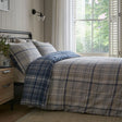 Bennet Check Navy 100% Cotton Duvet Cover Set - main product image