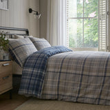 Bennet Check Navy 100% Cotton Duvet Cover Set - main product image