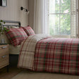 Bennet Check Red 100% Cotton Duvet Cover Set - main product image
