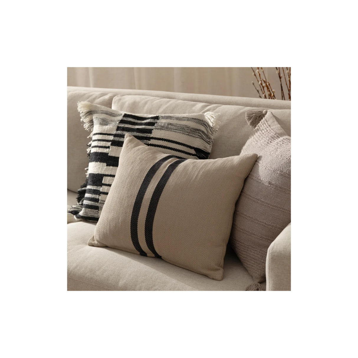 Benton Cotton Cushion Cover Natural 40 x 50cm - image 6