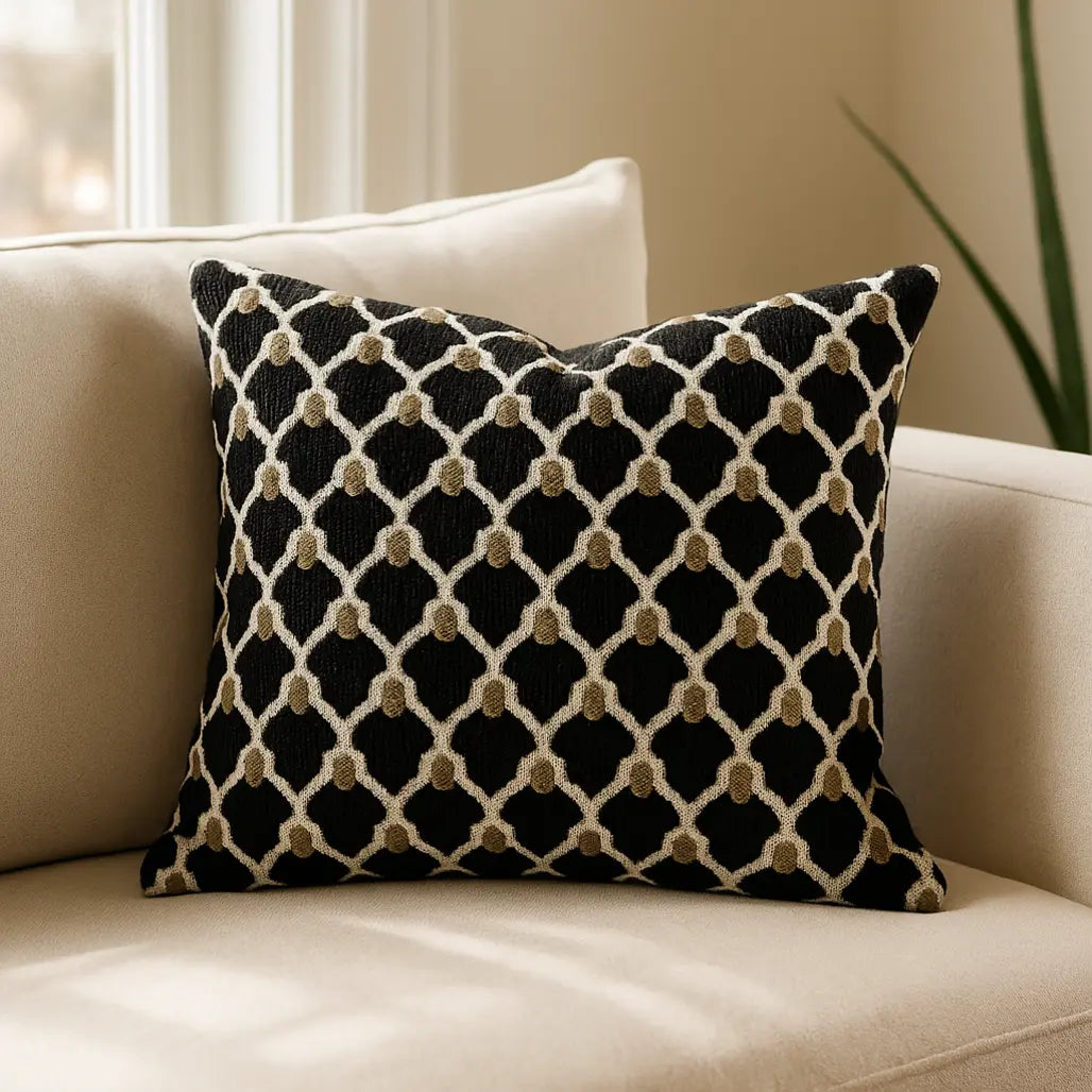 Berkeley Black Cushion Cover or Filled Cushion Collection
