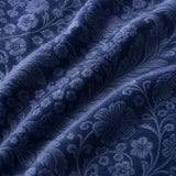 Macro close-up of the velvet fabric on the Berkley Velvet Floral Duvet Cover Set