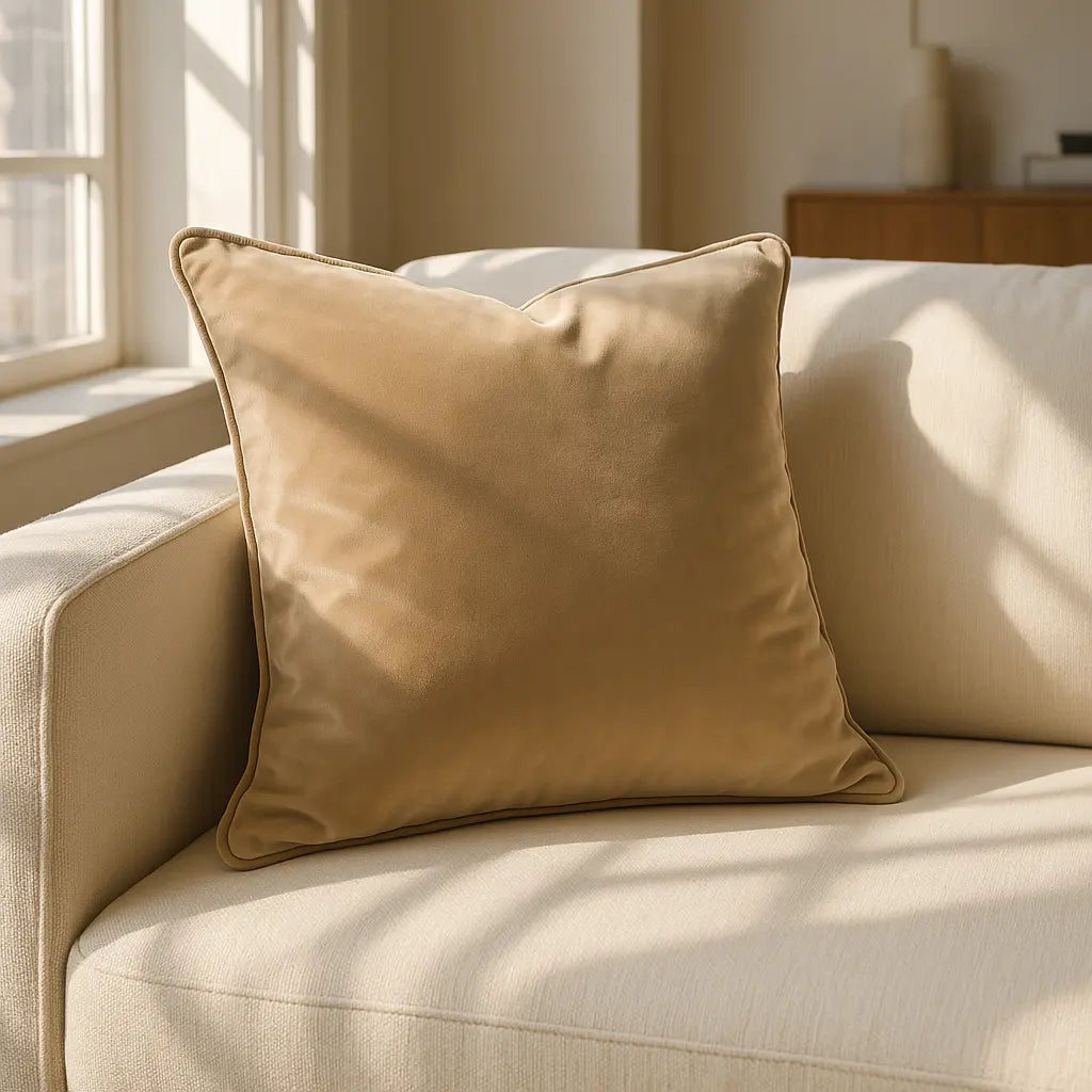 Berkshire Velvet Biscuit Cushion Cover and Filled Cushion 55cm x 55cm