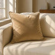 Berkshire Velvet Cushion Cover and Filled Cushion 22" x 22" (55cm x 55cm) - Biscuit