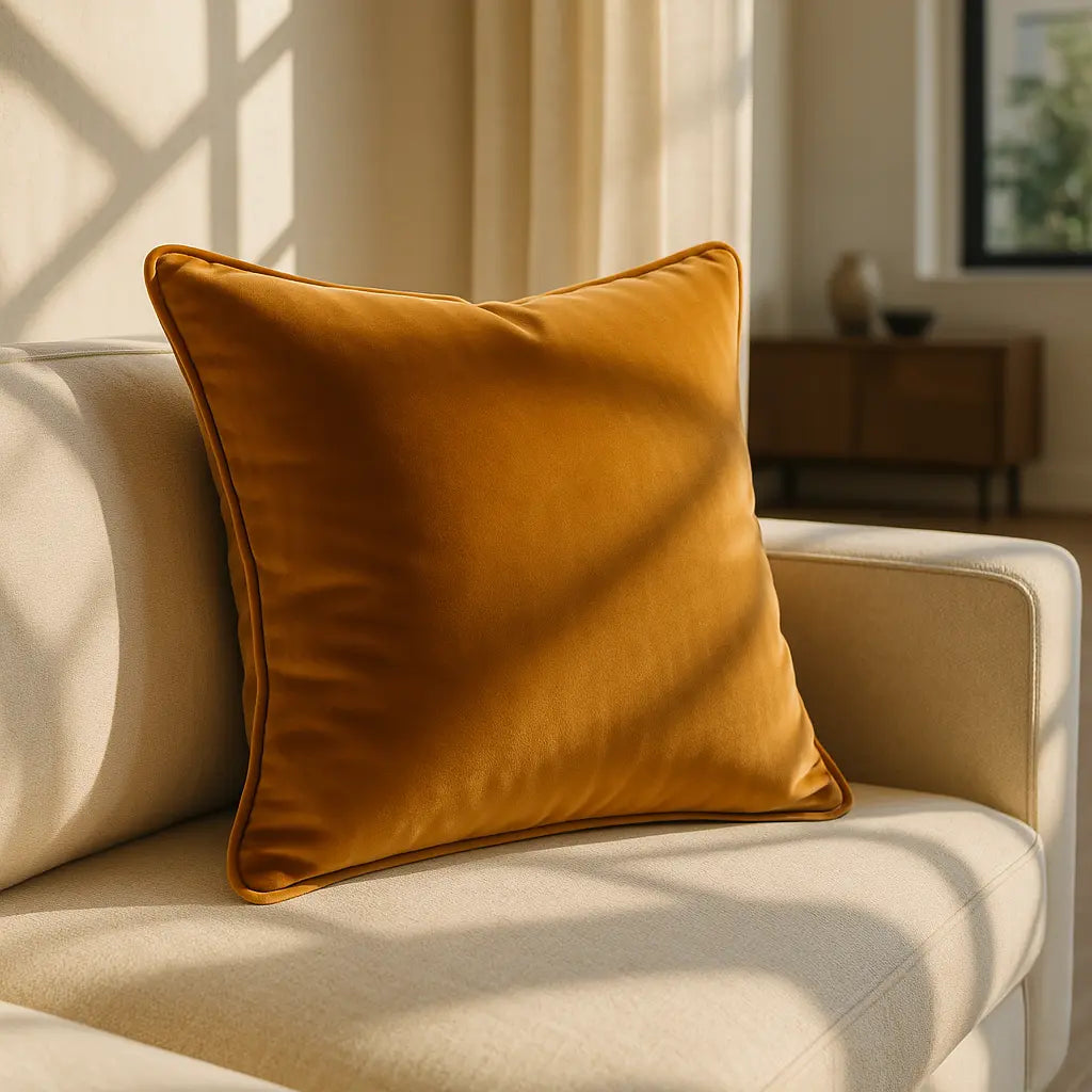 Berkshire Velvet Copper Cushion Cover and Filled Cushion 55cm x 55cm