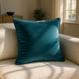 Berkshire Velvet Cushion Cover and Filled Cushion 22" x 22" (55cm x 55cm) - Peacock