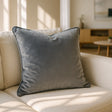 Berkshire Velvet Cushion Cover and Filled Cushion 22" x 22" (55cm x 55cm) - Silver