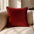 Berkshire Velvet Cushion Cover and Filled Cushion 22" x 22" (55cm x 55cm) - Wine