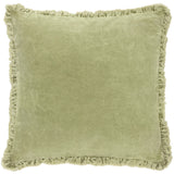 Bertie 100% Cotton Velvet Sage Cushion Cover or Filled Cushion 45cm x 45cm - additional product view 2