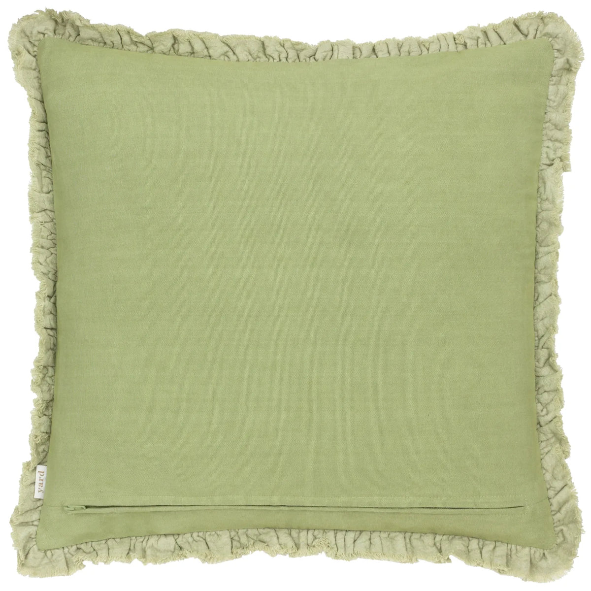 Bertie 100% Cotton Velvet Sage Cushion Cover or Filled Cushion 45cm x 45cm - additional product view 3