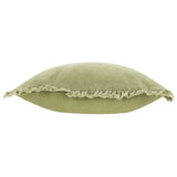 Bertie 100% Cotton Velvet Sage Cushion Cover or Filled Cushion 45cm x 45cm - additional product view 4