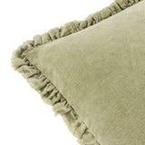 Bertie 100% Cotton Velvet Sage Cushion Cover or Filled Cushion 45cm x 45cm - additional product view 5