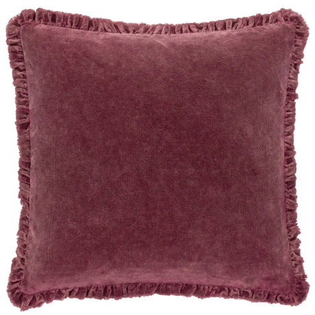 Bertie 100% Cotton Velvet Burnt Red Cushion Cover or Filled Cushion 45cm x 45cm - additional product view 2