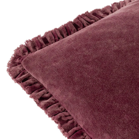 Bertie 100% Cotton Velvet Burnt Red Cushion Cover or Filled Cushion 45cm x 45cm - additional product view 5