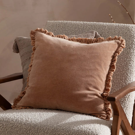 Bertie 100% Cotton Velvet Cashew Cushion Cover or Filled Cushion 45cm x 45cm - additional product view 1