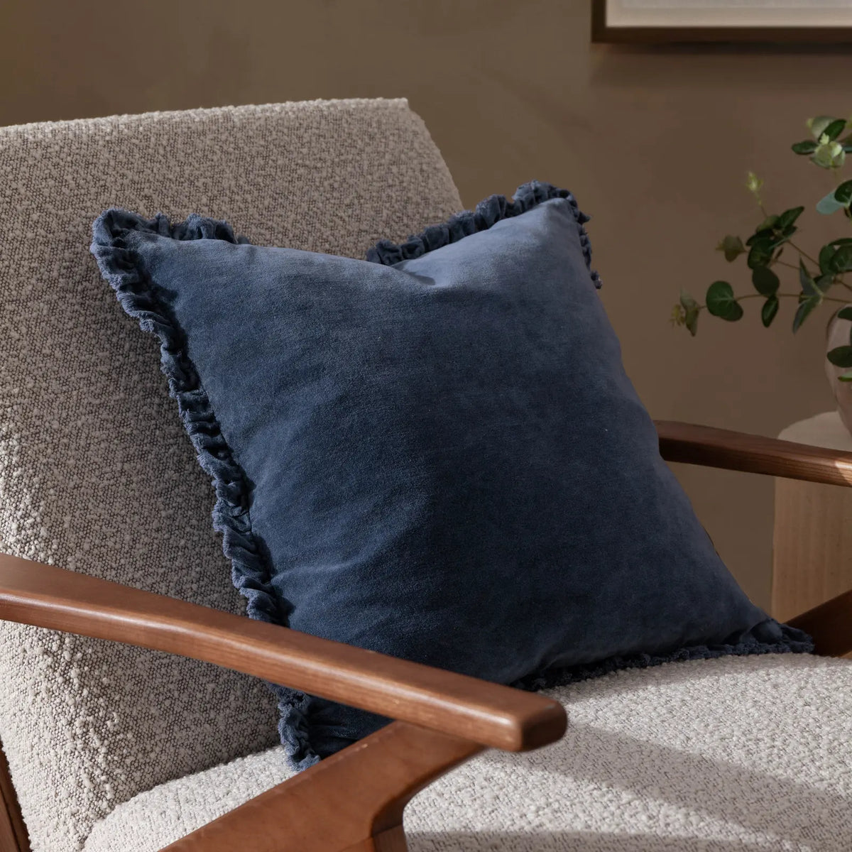 Bertie 100% Cotton Velvet Ink Cushion Cover or Filled Cushion 45cm x 45cm - additional product view 1