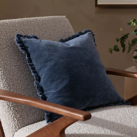 Bertie 100% Cotton Velvet Ink Cushion Cover or Filled Cushion 45cm x 45cm - additional product view 1
