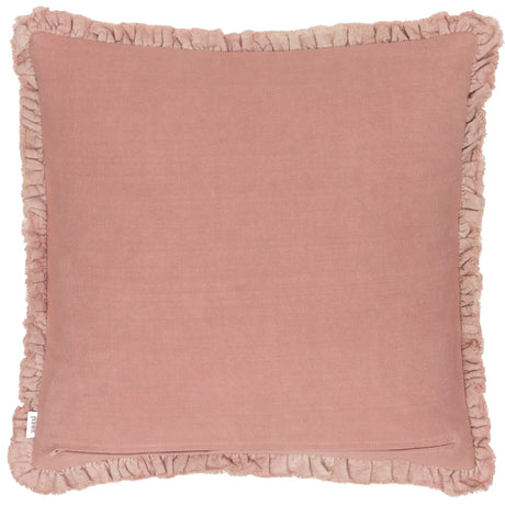 Bertie 100% Cotton Velvet Rosewood Cushion Cover or Filled Cushion 45cm x 45cm - additional product view 3